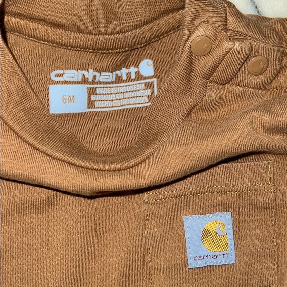 Carhartt Kids Charcoal Gray Hoodie size 3 months and onesie bodysuit 6 months - Picture 8 of 9